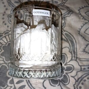 Godinger crystal on the rocks glass new